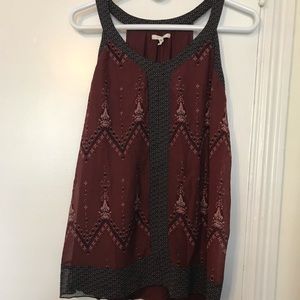 Maroon dressy tank top